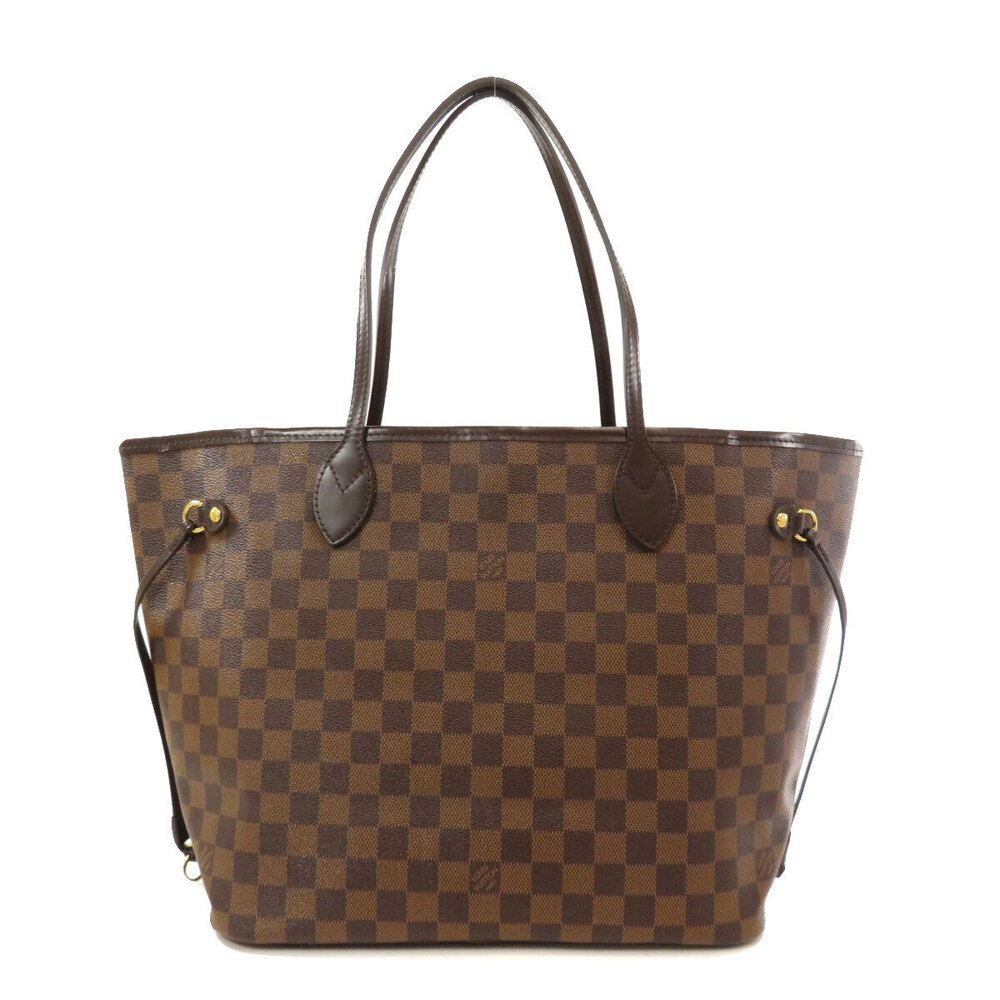Louis Vuitton Ebene Tote Neverfull Damier Canvas Bag Brown
